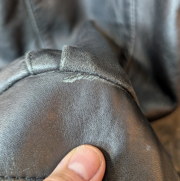 Braemar 80s Vintage Black Leather Feminine Biker Jacket Womens Small - Picture 13 of 13